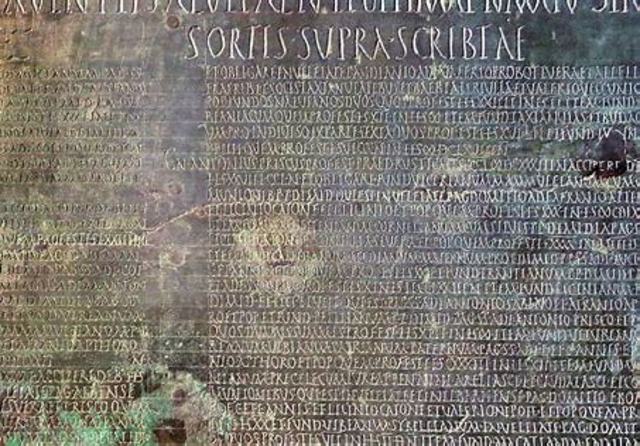 Ritrovamento della Tabula Alimentaria Traianea