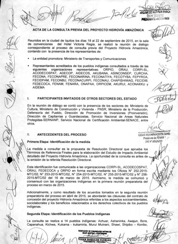 Sesión de diálogo con acuerdo de aprobación de nuevo TDR