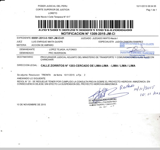 Culmina el proceso de amparo