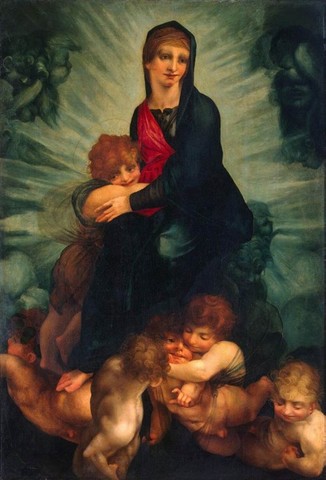 Rosso Fiorentino, Madonna col Bambino in gloria,1511-1513, olio su tavola, San Pietroburgo, Ermitage
