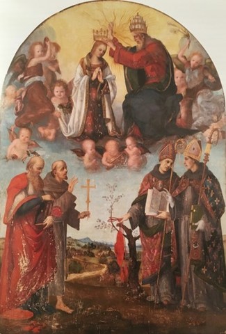 Maestro di Memphis (Bernardo di Leonardo)Alonso BerrugueteRidolfo del GhirlandaioIncoronazione della Vergine,1516-1517, olio su tavolaParigi, Musée du Louvre