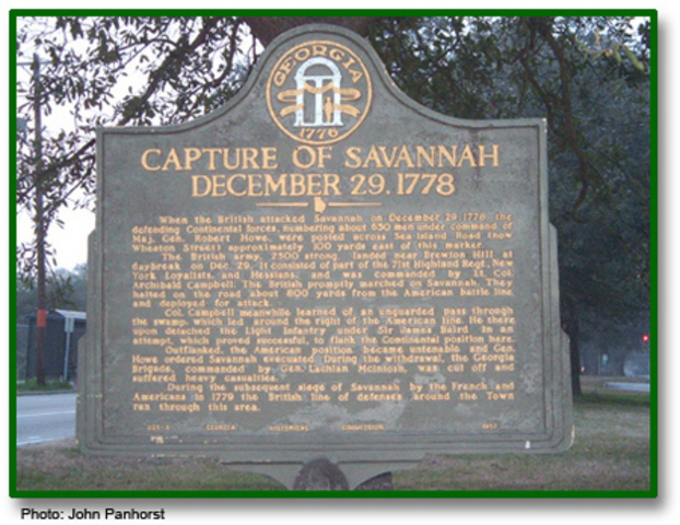 British troops capture Savannah