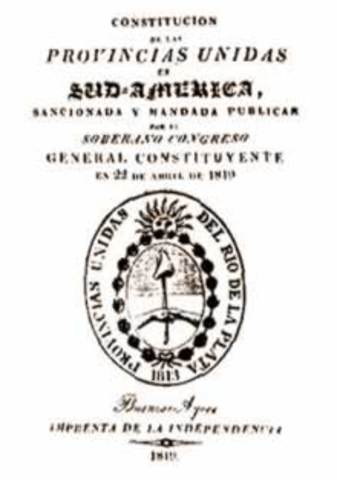 Sanción de una constitución centralista