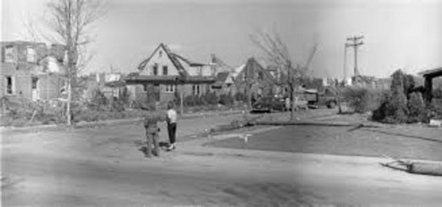 1953- Tornado hits Worcester MA