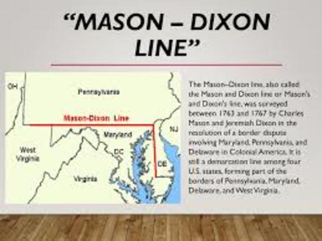 1764 Charles Mason, Jeremiah Dixon surveyed western boundary of Delaware