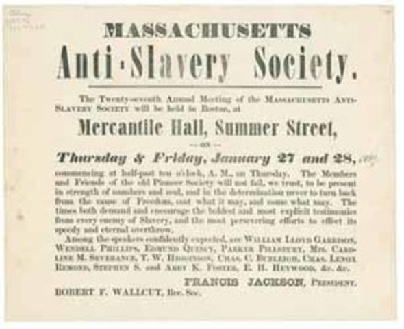 American Anti-Slavery Society founded