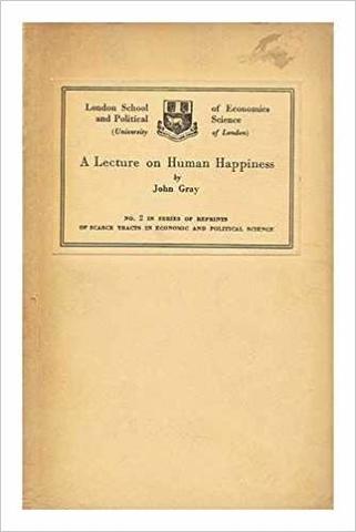 Se publica A Lecture on Human Happiness de Gray