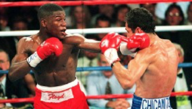 Mayweather won his first title