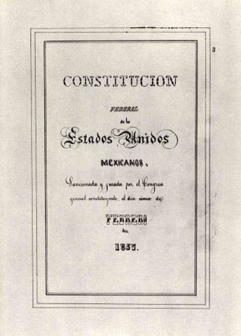 La Constitución Política de la República Mexicana de 1857