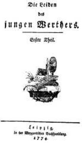 1774 - Primera edició d'"Els sofriments del jove Werther", de Johann Wolfgang von Goethe.