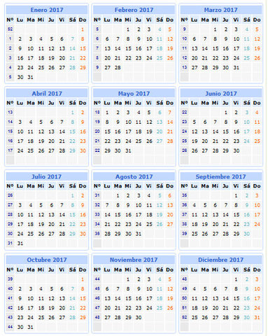 Calendario Gregoriano.