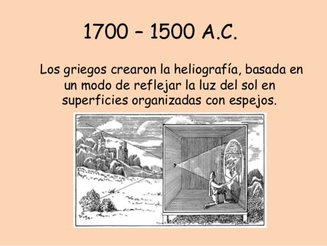 GRIEGOS CREARON LAS HELIOGRAFIA PARA LA TELECOMUNICACIONES