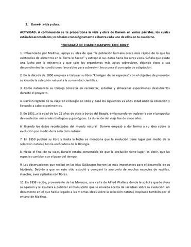 Darwin aprobó un examen final importante