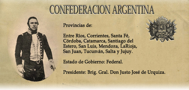 Urquiza fue elegido presidente de la Confederacion Argentina