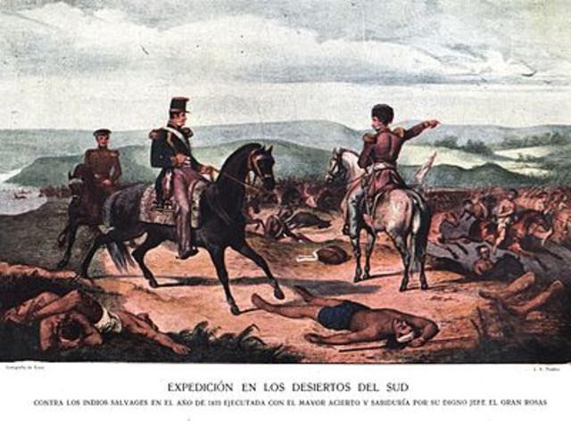 Campaña de Rosas contra los Indígeas