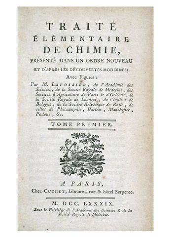 O tratado elementar de química de Lavoisier