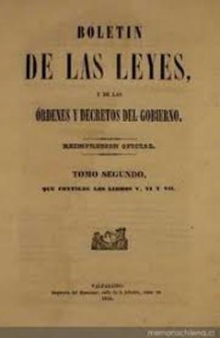 se promulga la Constitución de 1836 de corte Centralista 1836