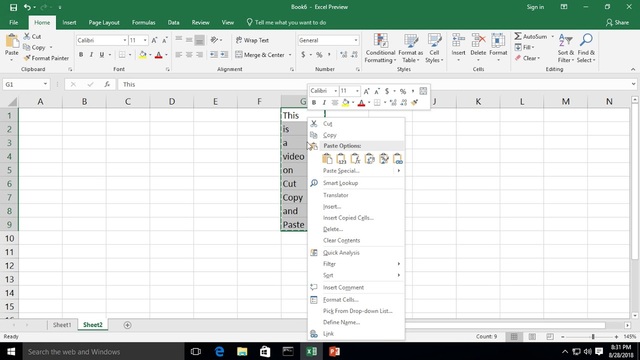Excel 2019