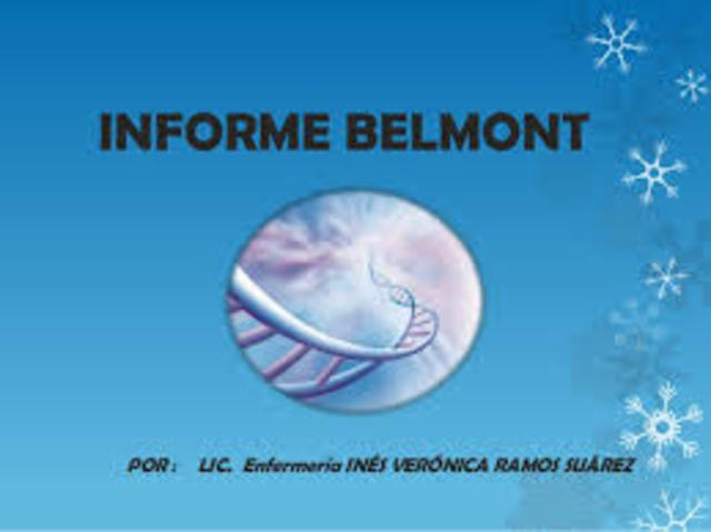 Se publica el llamado "informe Belmont"