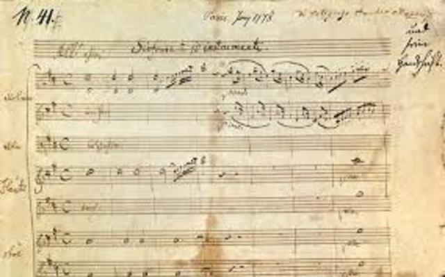 Mozart writes the Paris Symphony