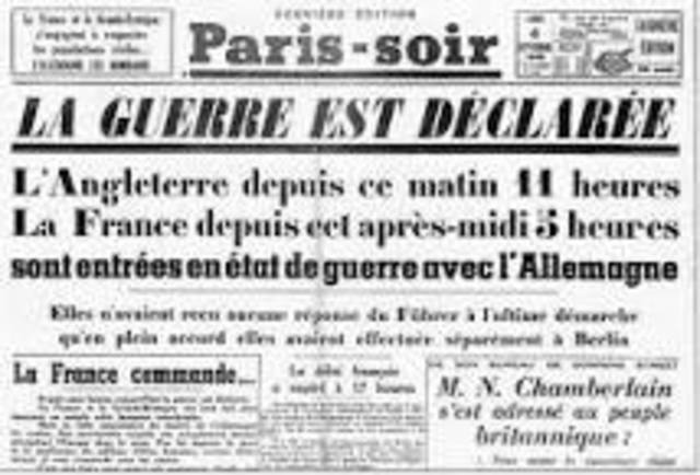 Déclaration de guerre à l’Allemagne