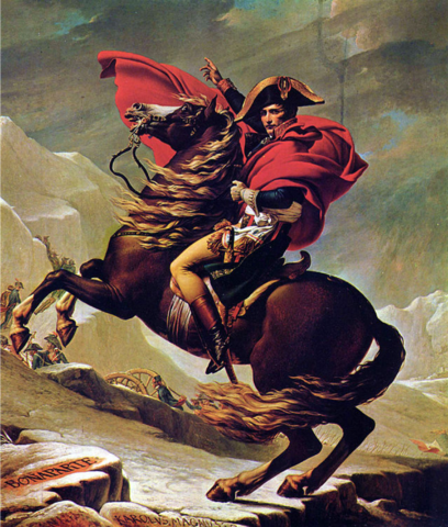 Napoleón cruzando los Alpes, J. L. David