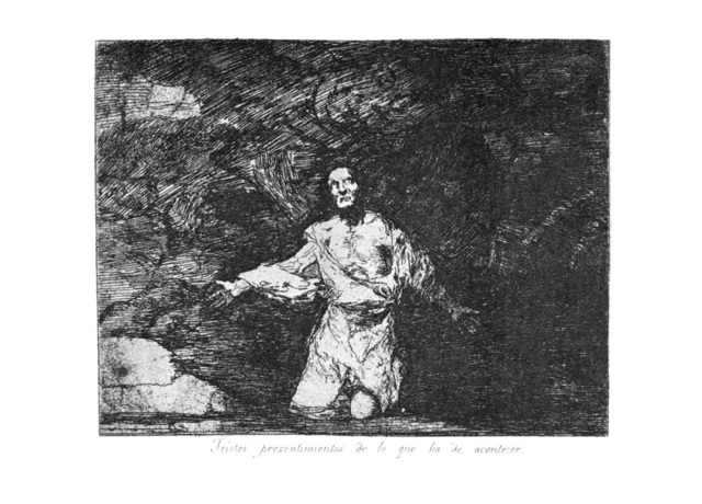 Desastres de la guerra n.º 1: Tristes presentimientos de lo que ha de acontecer. Goya