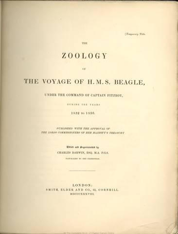 The Zoology of the Voyage of the Beagle