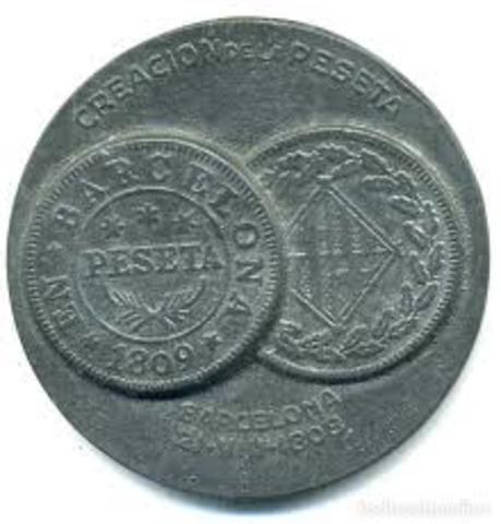 La peseta, unidad monetaria española