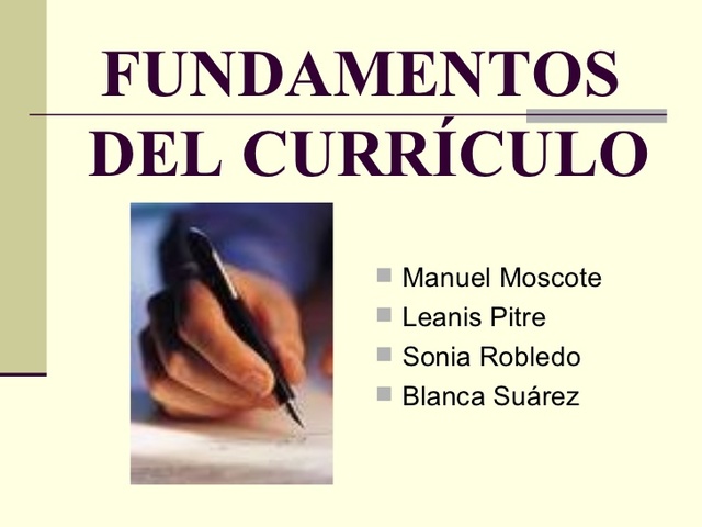 FUNDAMENTOS DEL CURRICULO