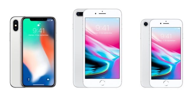 iPhone 8, 8 plus y iPhone X