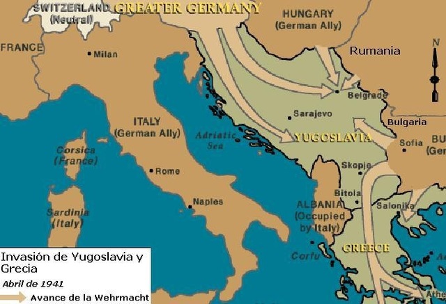 Alemania invade Yugoslavia y Grecia.