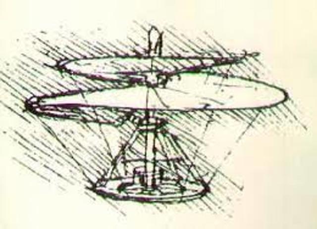 The helicopter of Leonardo Da Vinci