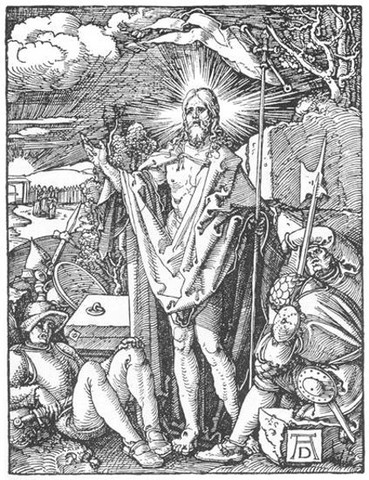 Albrecht Durer, Resurrezione, xilografia della Piccola Passione