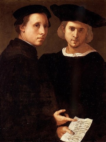 Pontormo, Ritratto di due amici 2. 1523-1524 circa, olio su tavolaVenezia, Collezione Cini