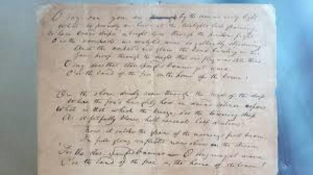 Star Spangled Banner Written