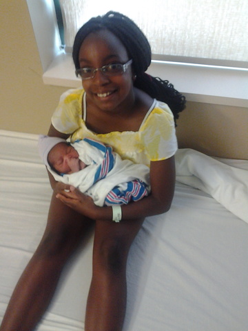 My sister Ava was born