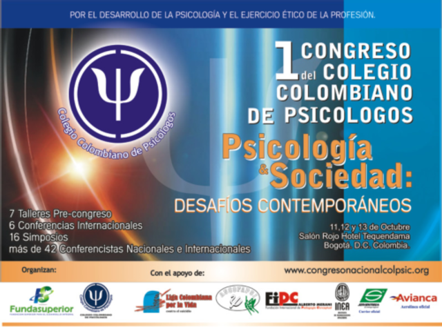 Primer congreso colombiano de psicología