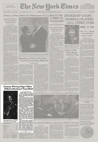 Grammy-Winning Singer Selena Killed in Shooting at Texas Motel