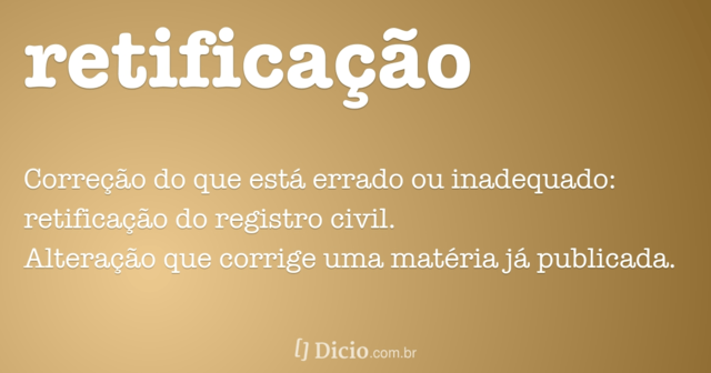 Retificação do nome da escola