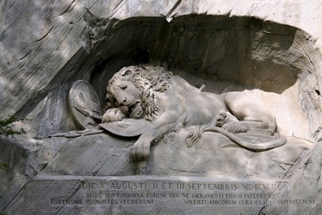 'El Monument al lleó de Lucerna' de Thorvaldsen