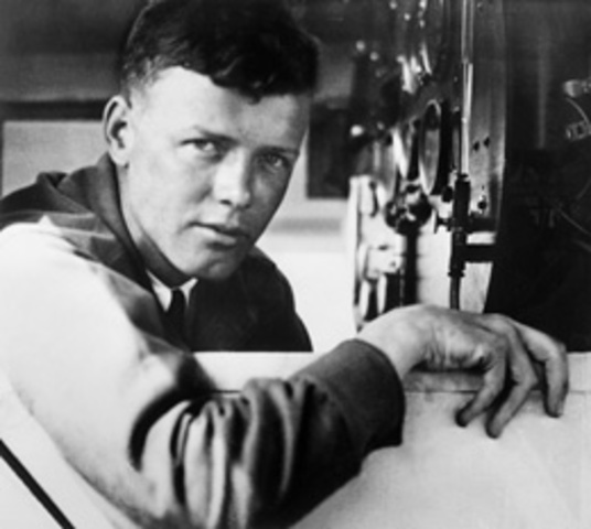 Lindbergh Flies Alone.