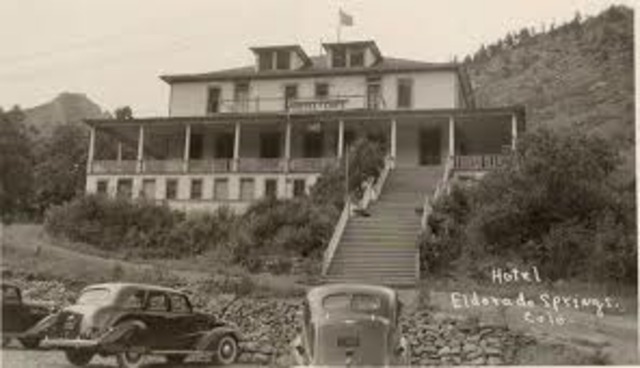 The Moffat Lakes Resort Company was founded, which in turn, founded the town of Eldorado Springs.