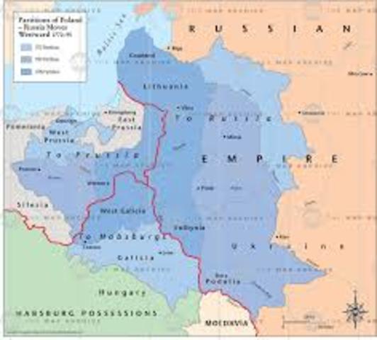 Frederick participates in the partition of Poland
