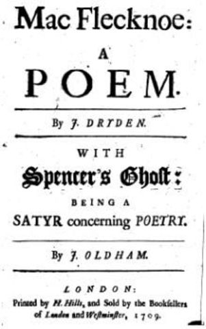 John Dryden publishes Mac Flecknoe