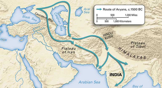 En India los arios comienzan a extenderse por la llanura del Ganges.