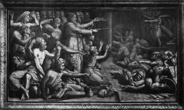 Perin del Vaga, Passaggio del Mar Rosso, 1523, Uffizi