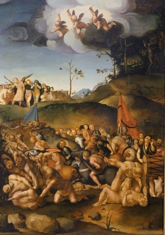 Bronzino, Martirio dei diecimila, 1530-1532 circa, tavola, Firenze, Galleria degli Uffizi