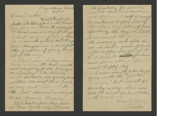 Forbes Allen meet his brother in france