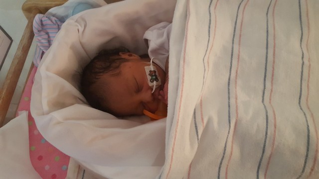 My sister Aubrey was born